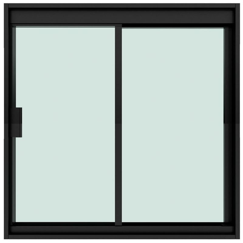 janela de correr blinglass para banheiro em alumínio preto vidro verde 60x40cm 2 folhas (mp)