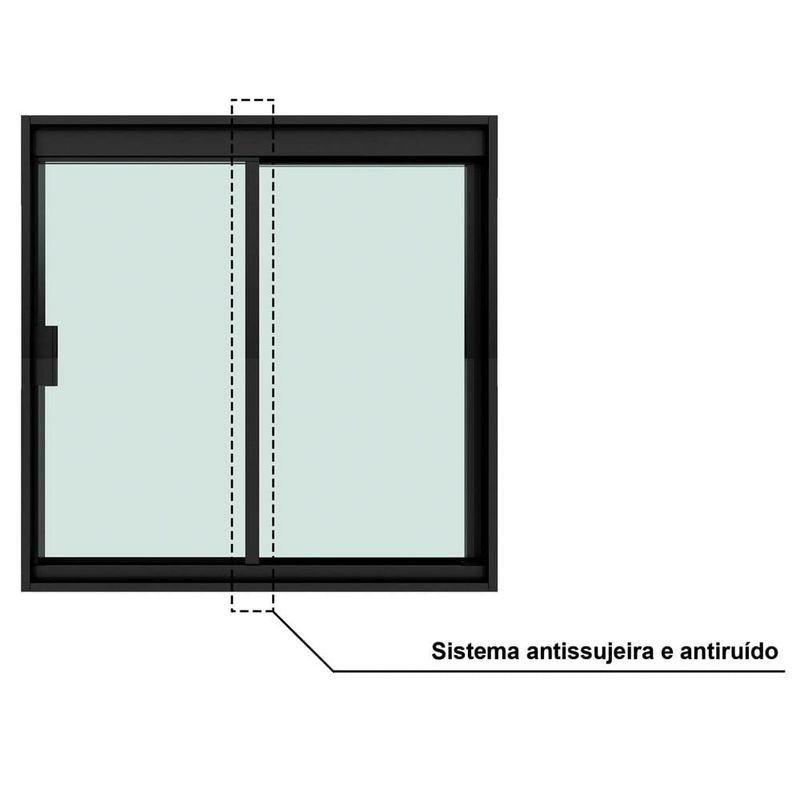 janela de correr blinglass para banheiro em alumínio preto vidro verde 60x40cm 2 folhas (mp)