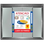 janela de correr blinglass em alumínio preto vidro verde 120x100cm 4 folhas (mp)