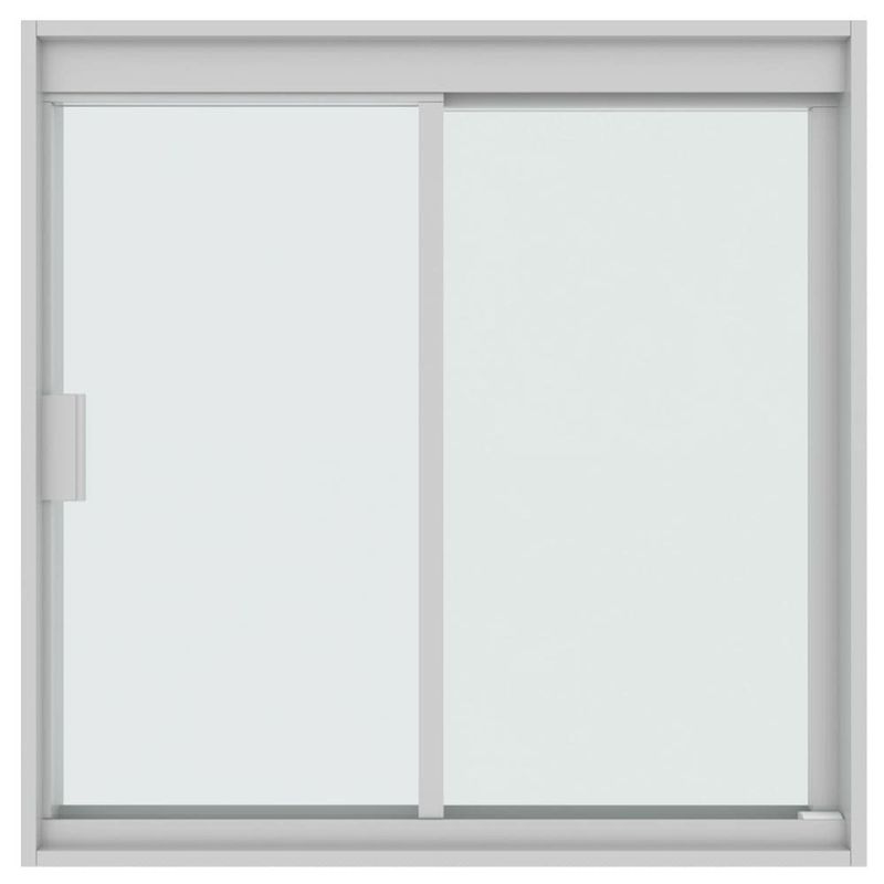 janela de correr blinglass em alumínio branco vidro incolor 100x100cm 2 folhas (mp)