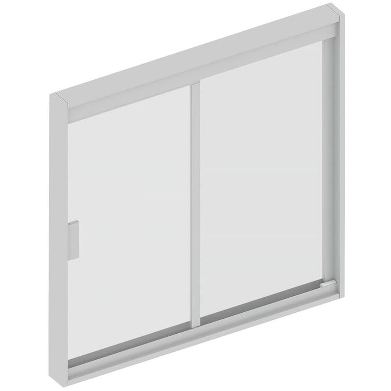 janela de correr blinglass em alumínio branco vidro incolor 100x100cm 2 folhas (mp)