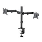 suporte de mesa argom para monitor duplo 17" a 32" com abracadeira arg-br-1603 (mp)
