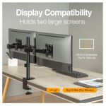 suporte de mesa argom para monitor duplo 17" a 32" com abracadeira arg-br-1603 (mp)