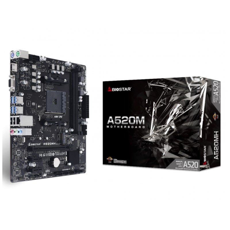 placa mãe biostar micro atx amd a520 am4 2ddr4 a520mh (mp)