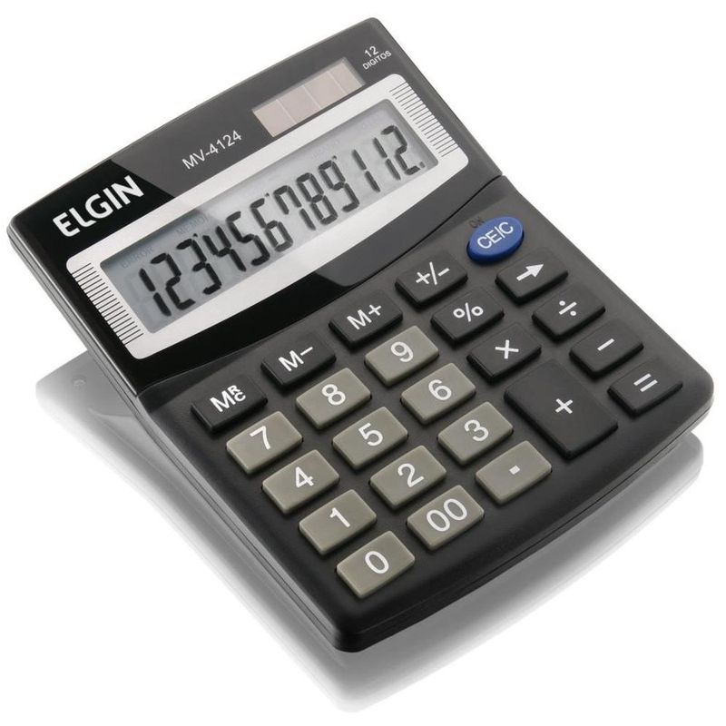 calculadora de mesa elgin mv4124 12 digitos bateria/solar 42mv41240000 (mp)