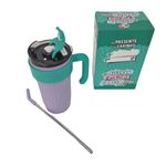 caneca térmica com canudo inox ic esportes e lazer 860ml (mp)