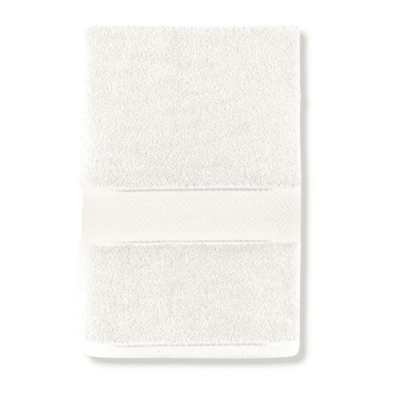 toalha de rosto teka 100% algodão duomo branca 45x80cm (mp)