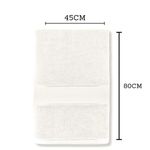 toalha de rosto teka 100% algodão duomo branca 45x80cm (mp)