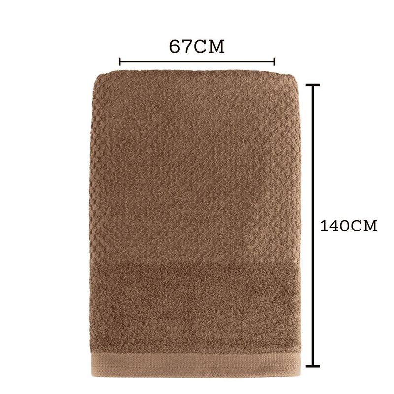 toalha de banho teka 100% algodão solare marrom 67x140cm (mp)