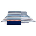 jogo de cama casal teka 4 peças florença náutico 100% algodão 220x245cm (mp)