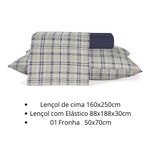 jogo roupa de cama teka solteiro estampado 3 peças diamante eches 100% algodão 160x250cm (mp)