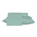 jogo roupa de cama teka casal 4 peças diamante verde 100% algodão 220x250cm (mp)