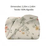 edredom casal estampado teka 100% algodão diamante beira mar 220x240cm (mp)