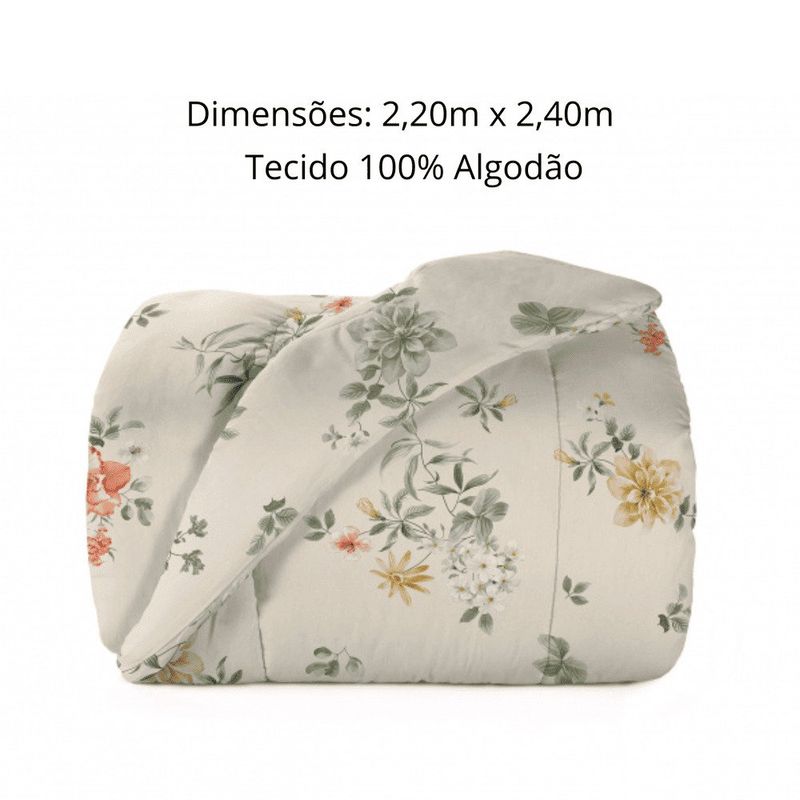 edredom casal estampado teka 100% algodão diamante beira mar 220x240cm (mp)