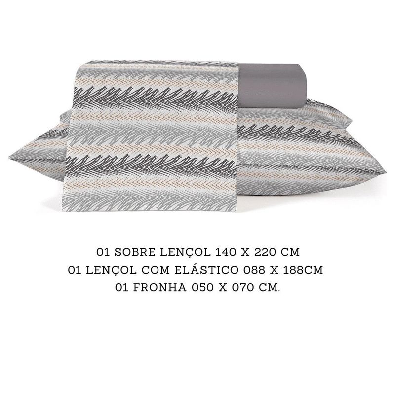 jogo roupa de cama solteiro teka 3 peças estampado crystal navagio 100% algodão 140x220cm (mp)