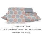 jogo roupa de cama casal estampado teka 4 peças crystal bolhas 100% algodão 200x220cm (mp)