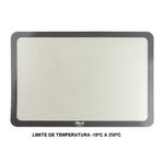 tapete de silicone retangular com fibra de vidro branco e cinza allonsy cromus 30x40cm (mp)