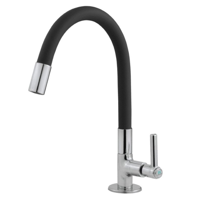 torneira de bancada marchezan para cozinha light 42cm 297907-c80 preto (mp)