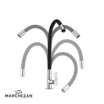 torneira de bancada marchezan para cozinha light 42cm 297907-c80 preto (mp)