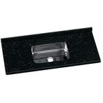 pia mármore aj rorato sintético granitada com cuba em inox 120x55cm roralit preto (mp)