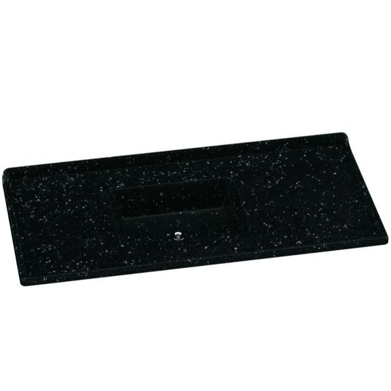 pia mármore aj rorato sintético granitada 120x55cm standard preto (mp)