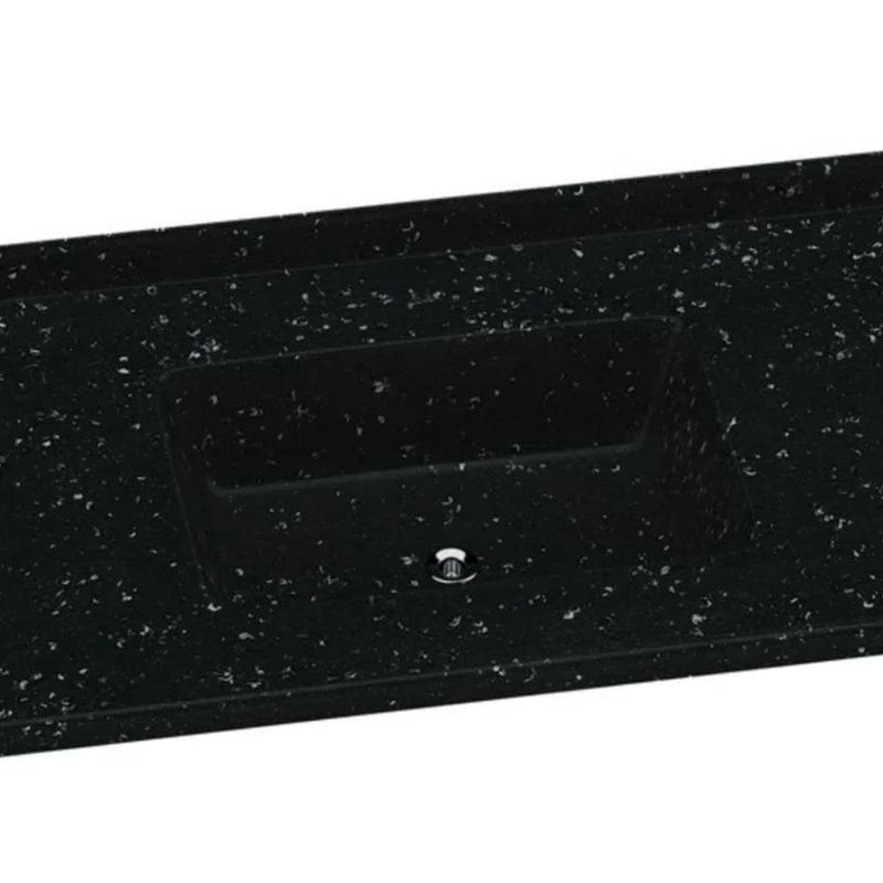pia mármore aj rorato sintético granitada 120x55cm standard preto (mp)