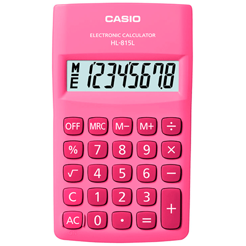 calculadora casio rosa hl-815l-pk-w4-dp