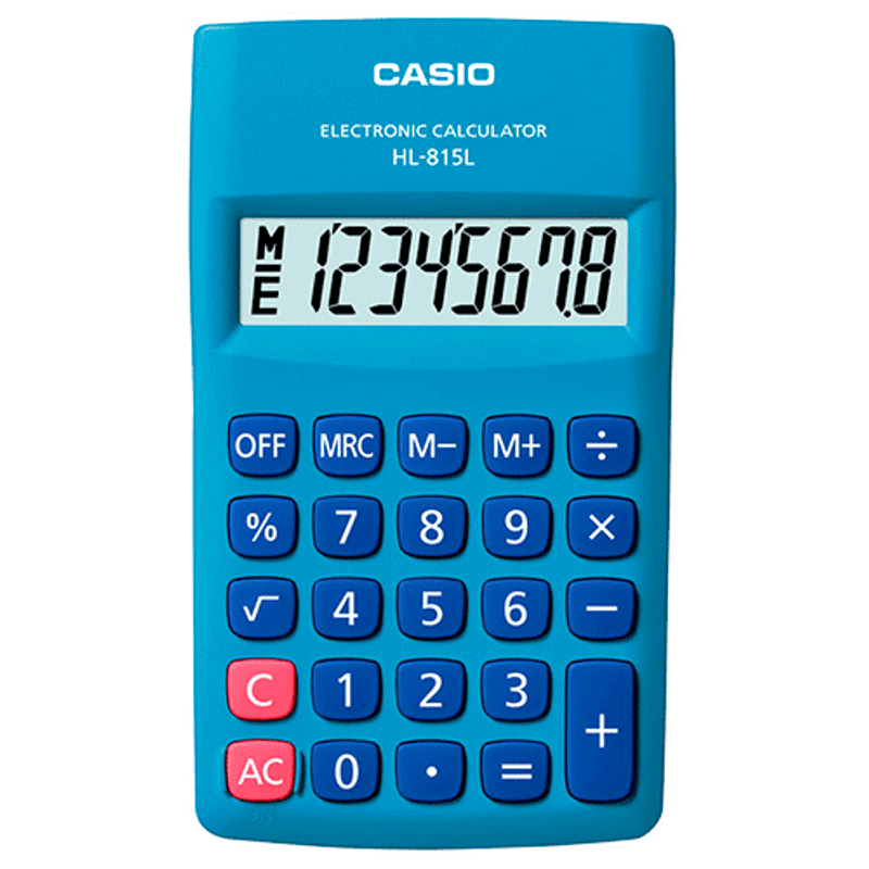 calculadora casio azul hl-815l-bu-w4-dp