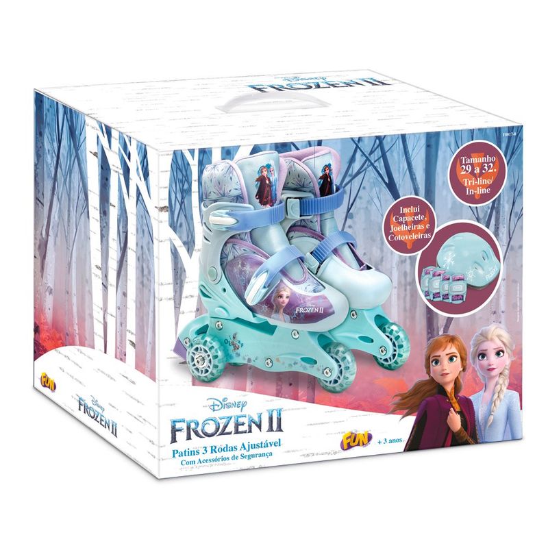 patins fun frozen com acessórios 29-32 f0017-0