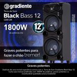 caixa de som gradiente 12" bluetooth 2x woofers gdb12m preto (mp)