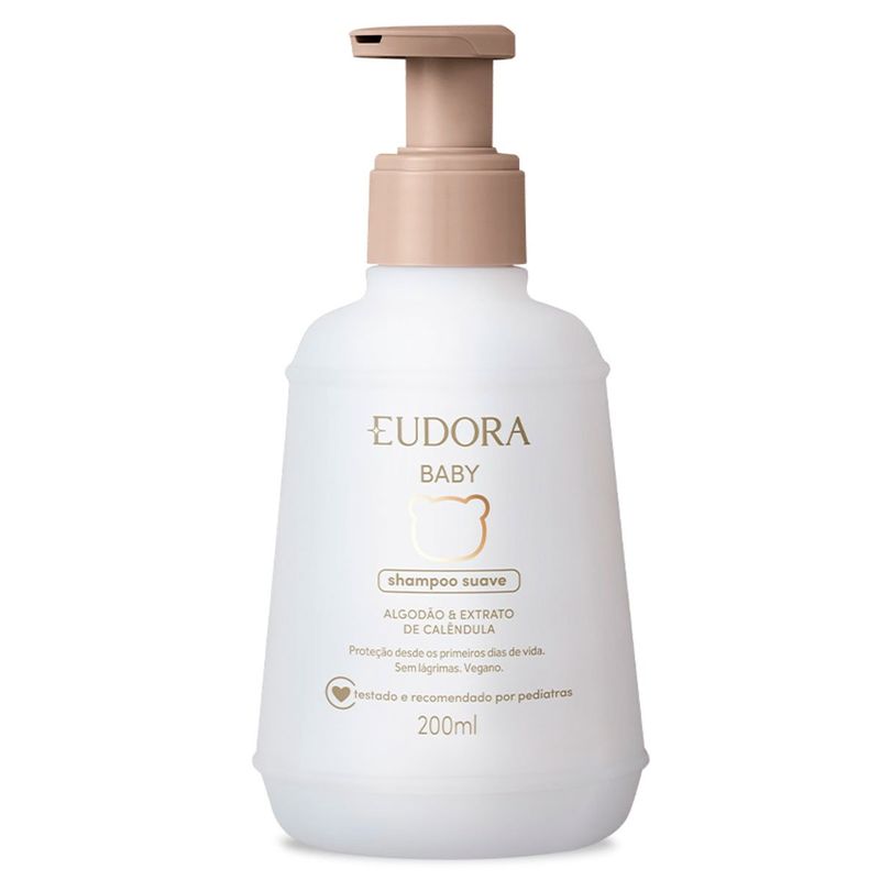 shampoo eudora baby algodão e extrato de calêndula 200ml