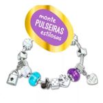 kit de pulseira e berloques polibrinq colorido (mp)