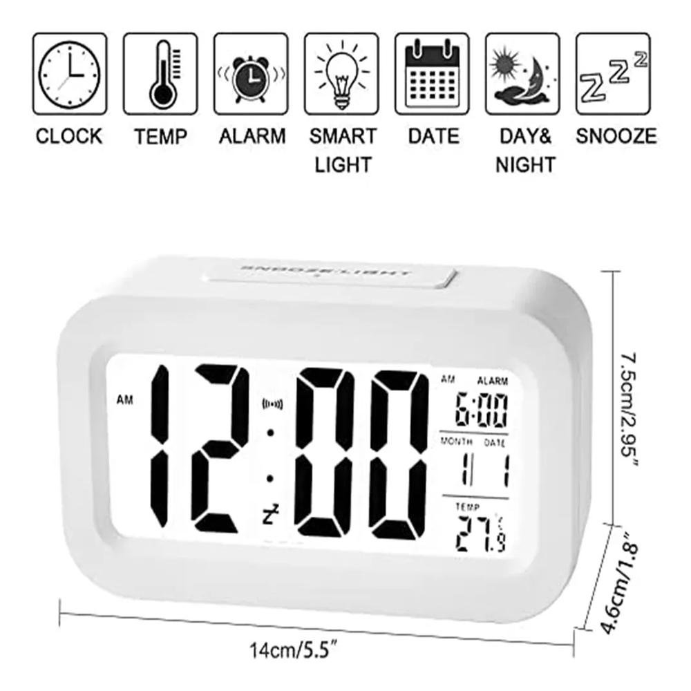 Relógio De Mesa Digital YN Clock Despertador Com Sensor (MP)