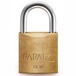 cadeado de latão maciço com haste curta papaiz cr 20mm