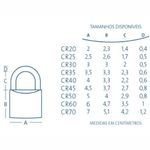 cadeado de latão maciço com haste curta papaiz cr 20mm