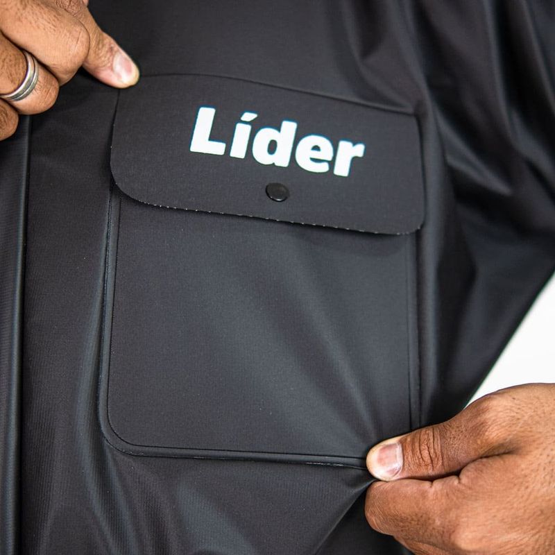 conjunto capa de chuva impermeável protercapas pvc p lider (mp)