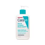 gel de limpeza cerave acne control pele oleosa a acneica 340g