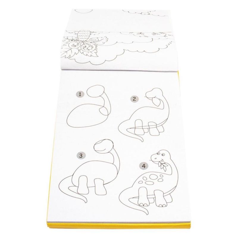 livro infantil desenhar apagar e colorir dinossauros todolivro 3442 (mp)