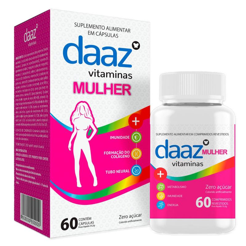 polivitamínico mulher daaz 60 cápsulas