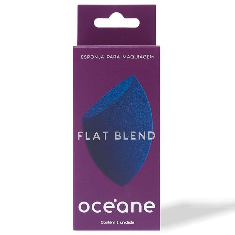 esponja de maquiagem océane flat blend azul