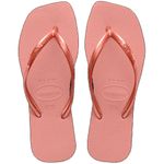 sandália havaianas sli square rosa 37/38 (mp)