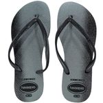 sandália havaianas slim gloss preto e prata 37/38 (mp)