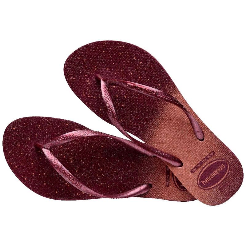 sandália havaianas slim gloss terra roxa 35/36 (mp)