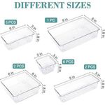 conjunto de organizadores de gaveta 16 peças stormiracle transparente a-bi