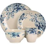 conjunto de jantar 16 peças elama azul/branco a-bi