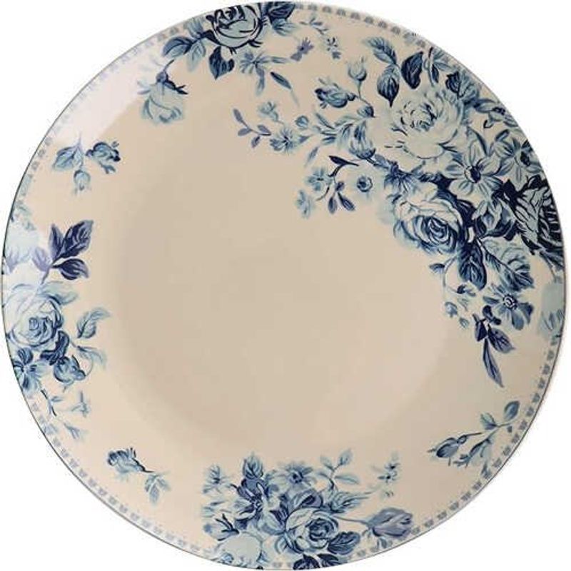 conjunto de jantar 16 peças elama azul/branco a-bi