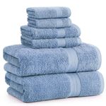 conjunto toalhas de banho 6 peças lane linen azul a-bi