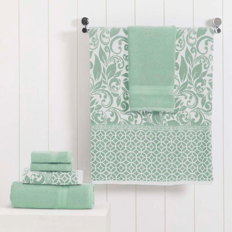 conjunto toalhas de banho 6 peças amrapur verde a-bi