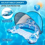 cadeira inflável de piscina mortime com suporte de copo azul a-bi
