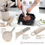 conjunto 28 peças utensílios de cozinha ncue silicone bege a-bi